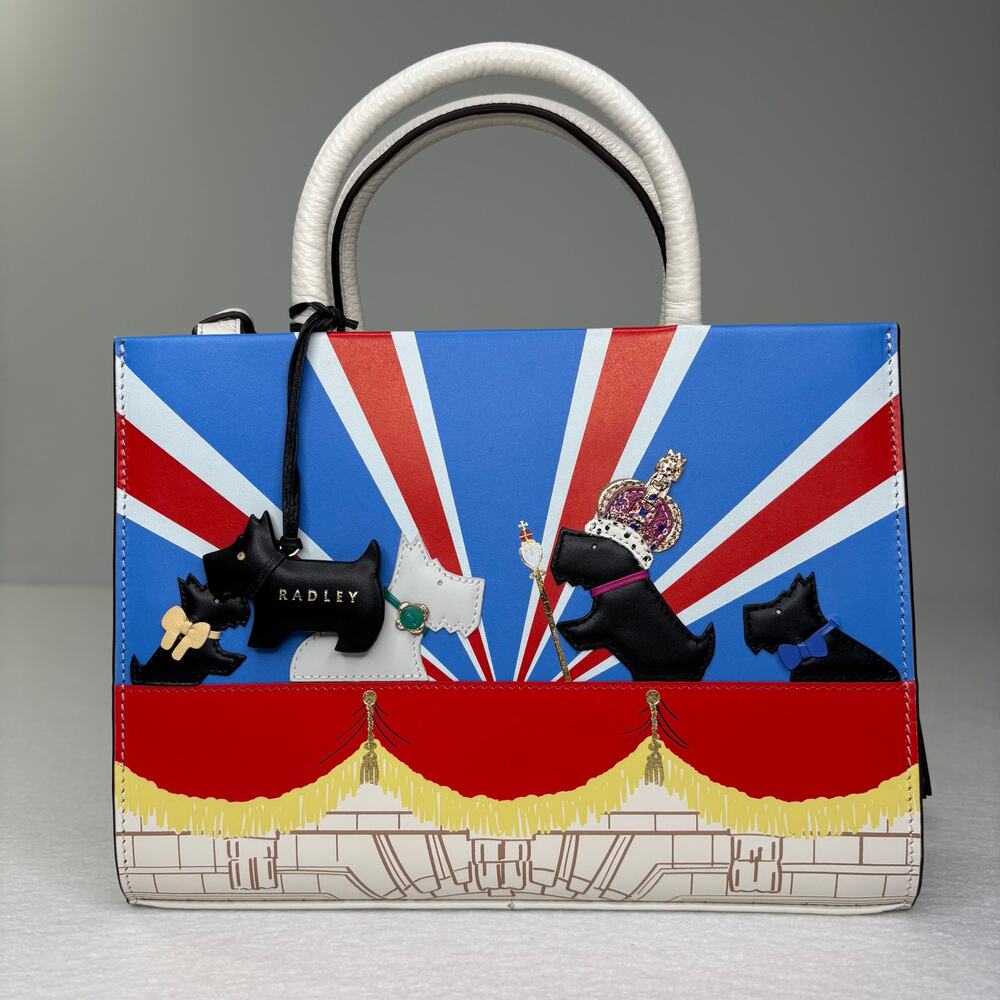 Radley London 2023 Coronation Bag King Charles Leather Crossbody Dust Bag NEW